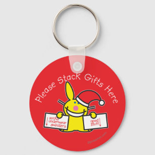 Please Stack Gifts Here Keychain