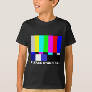 Please Stand By Television Tv Test Pattern Hallowe T-Shirt