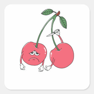 Please Stay Square Sticker