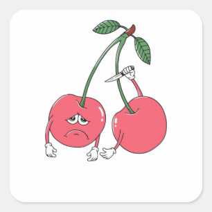 Please Stay Square Sticker