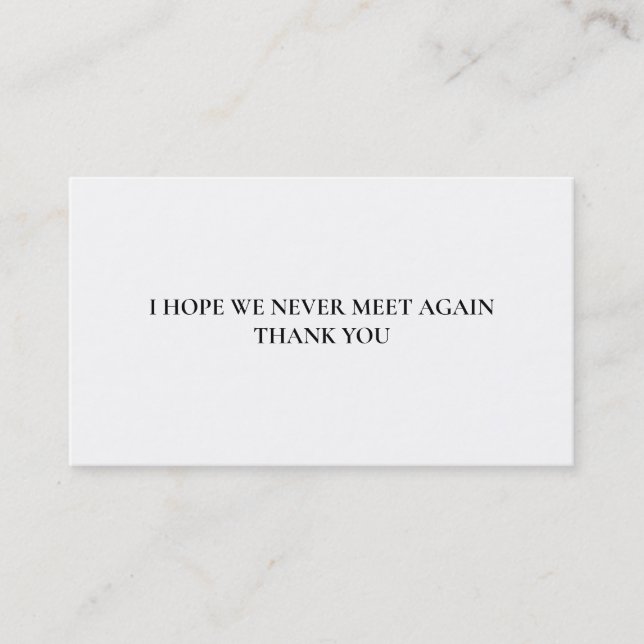 Please Stop Talking Introvert to Extrovert Funny Business Card (Front)