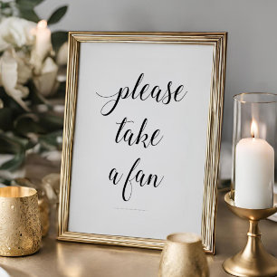 Please Take A Fan Wedding Sign - Alejandra