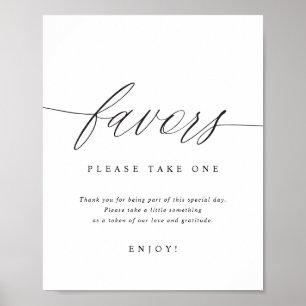 Please Take One Elegant Modern Wedding Sign