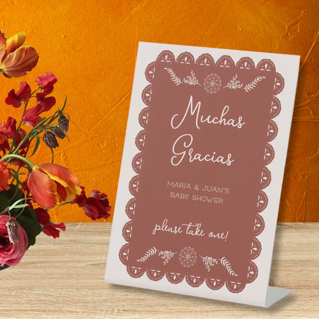 Please Take One Gracias Thank You Baby Shower Pedestal Sign (Please Take One Gracias Thank You Baby Shower Pedestal Sign)