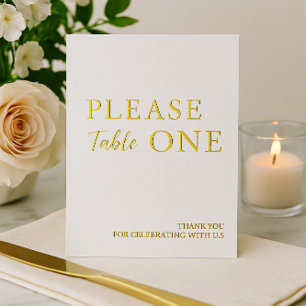 Please Take One Minimalist Wedding Favour Foil Sig Holiday Card