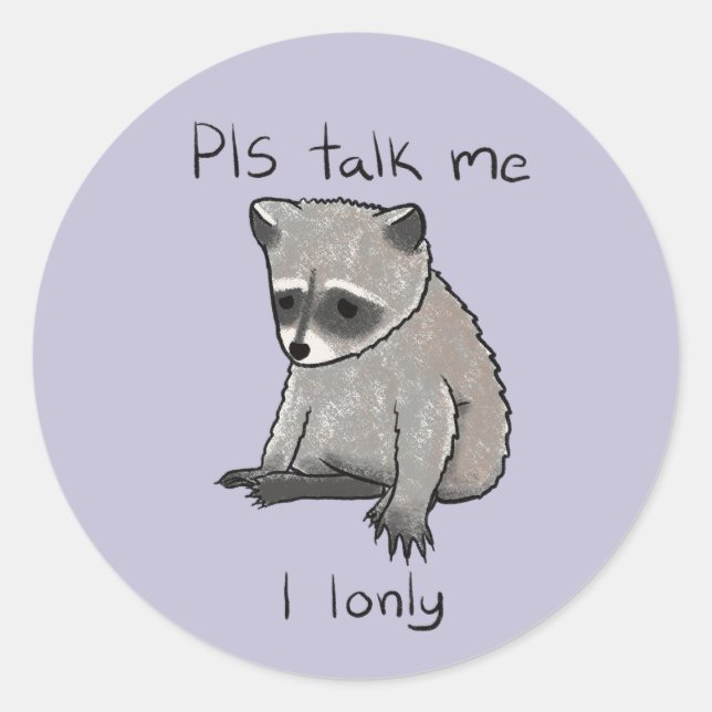 Please Talk Classic Round Sticker (Front)