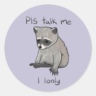 Please Talk Classic Round Sticker
