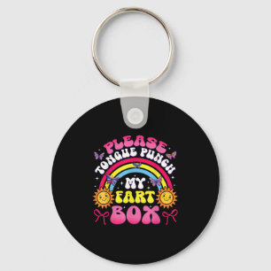 Please Tongue Punch My Fart Box Funny Inappropriat Keychain