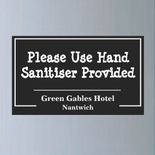 Please Use Hand Sanitiser. Hotel Bathroom Sticker