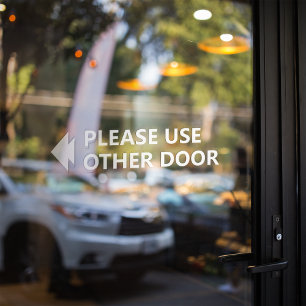 Please Use Other Door WIth Left Arrow Window Cling