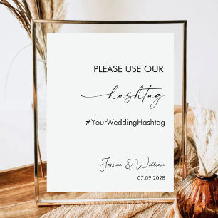 Please Use Our Hashtag Wedding Capture The Love  Poster