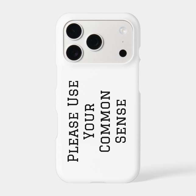 Please Use Your Common Sense (Back)