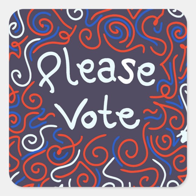 Please Vote Sticker (Front)