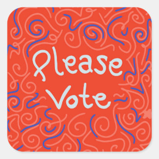 Please Vote Stickers
