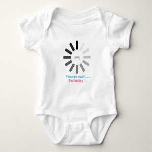 Please Wait I'm Thinking Personalized Text Unisex Baby Bodysuit
