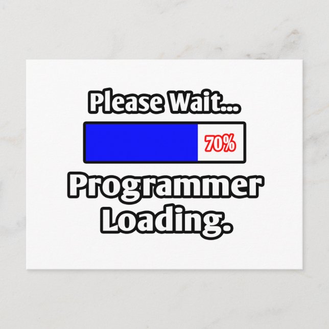 Please Wait...Programmer Loading Postcard (Front)