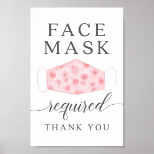 Please Wear A Mask Sign Pink Mask