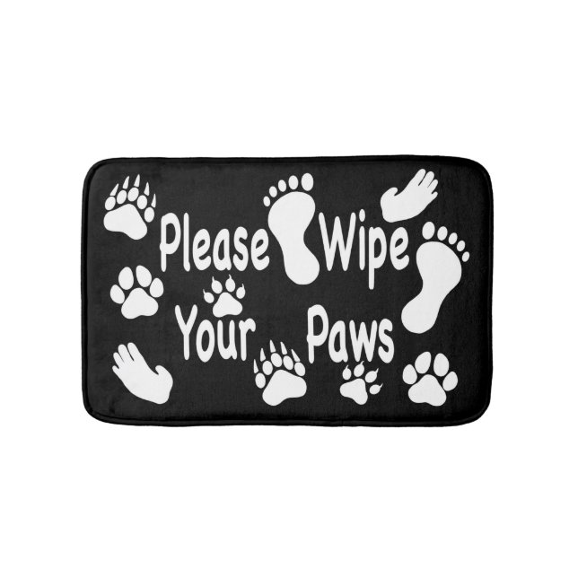 Please Wipe Your Paws Bath Mat (Front)