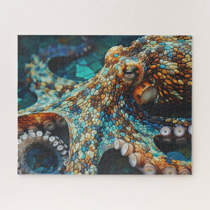 Pleasing colorful Octopus illustration design Jigsaw Puzzle