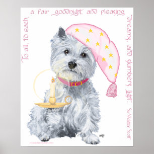 Pleasing Dreams Westie Poster