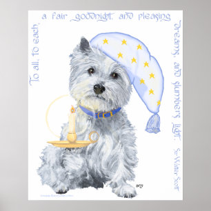 Pleasing Dreams Westie Poster