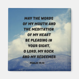 Pleasing In Your Sight O God Psalm 19:14 Christian Magnet