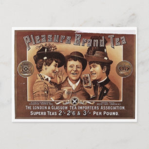 Pleasure Brand Tea Vintage Art Postcard