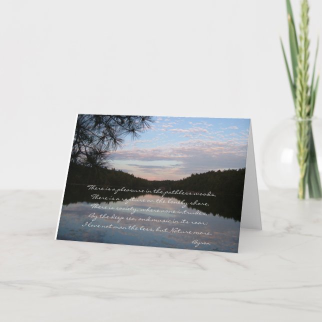 'Pleasure in the pathless woods' Greeting Card (Front)