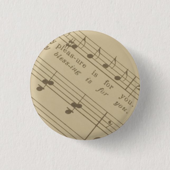 Pleasure Is For You - Music Notes Button (Front)