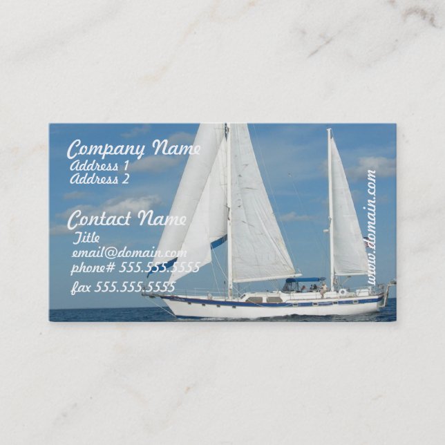 Pleasure Sailing Business Cards (Front)