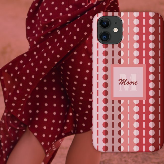 Pleated Stripes – Pink to Red Ombre Case-mate iPhone Case (Creator Uploaded)