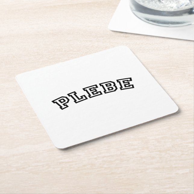PLEBE SQUARE PAPER COASTER (Angled)