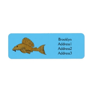 Pleco fish cartoon illustration