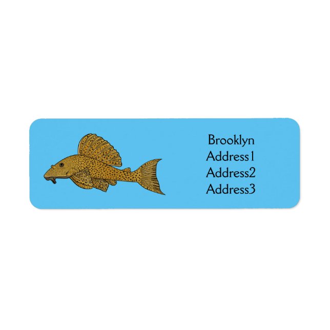 Pleco fish cartoon illustration  (Front)