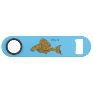 Pleco fish cartoon illustration bar key