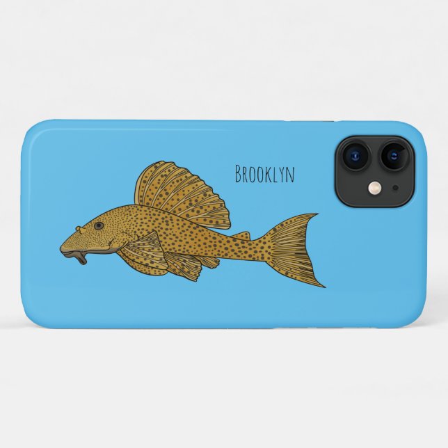 Pleco fish cartoon illustration Case-Mate iPhone case (Back (Horizontal))