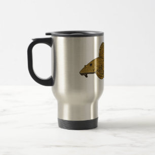 Pleco fish cartoon illustration travel mug