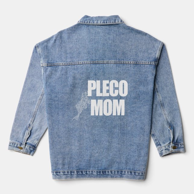 Pleco Mom Mama L66 King Tiger Plecostomus Aquarist Denim Jacket (Back)