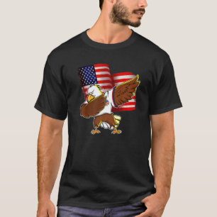 Pledge Allegiance Dabbing Us Eagle 4th Of July Usa T-Shirt