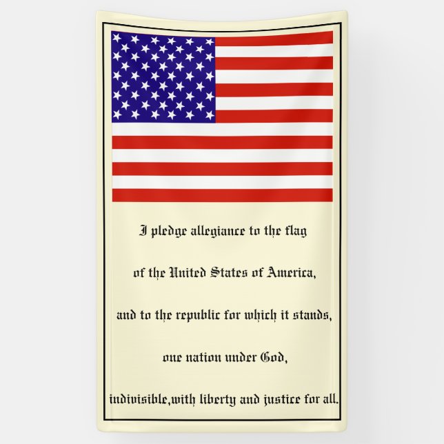 Pledge Of Allegiance Banner (Vertical)