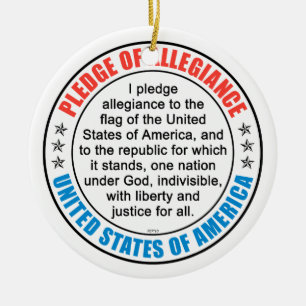 Pledge of Allegiance Ceramic Ornament