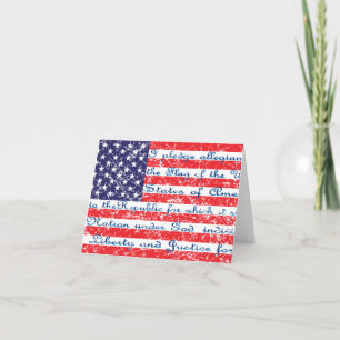 Pledge of Allegiance Fla Thank You Card