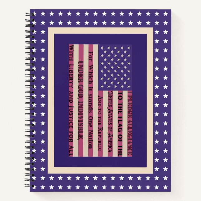 Pledge of Allegiance Flag Notebook (Front)