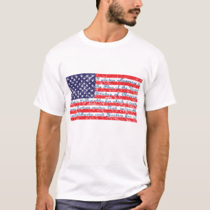Pledge of Allegience America Flag T-Shirt