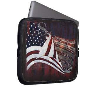 Pledge of Alliegiance -USA Flag Laptop Sleeve