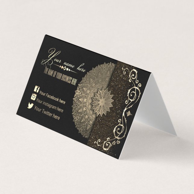 plegada personalizada, decoración oriental business card (Front)