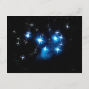 Pleiades Blue Star Cluster Postcard