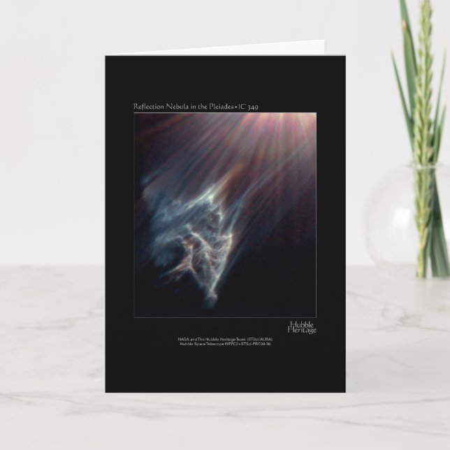 Pleiades IC 349 Nebual Hubble Telescope Photo Card (Front)