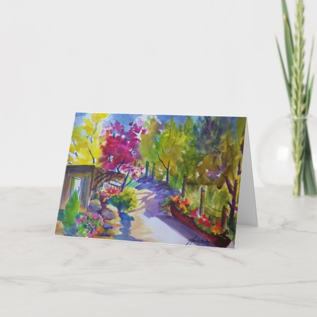 Plein Air View from My Art Studio ~ Greeting Card (Front)