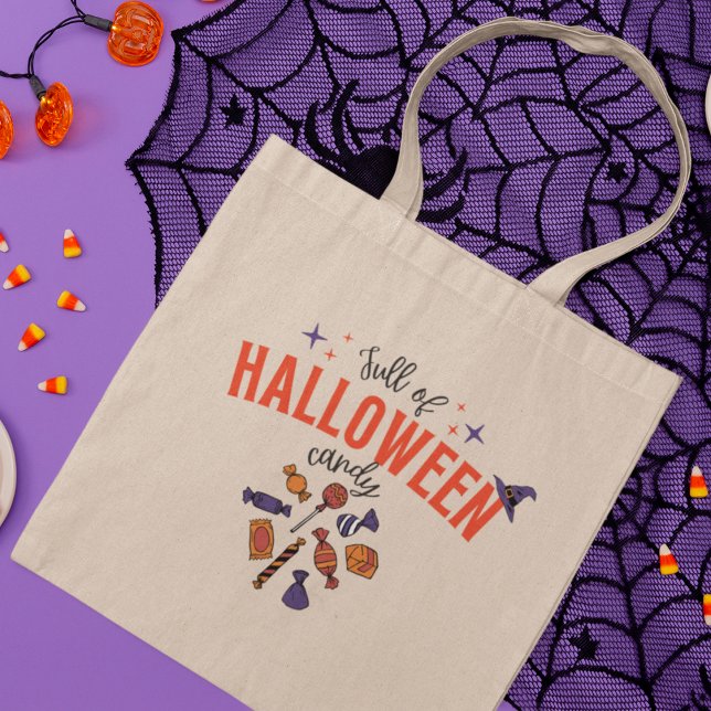 Plein de bonbon d'Halloween | Sac fourre-tout de s (Full of halloween candy tote bag)